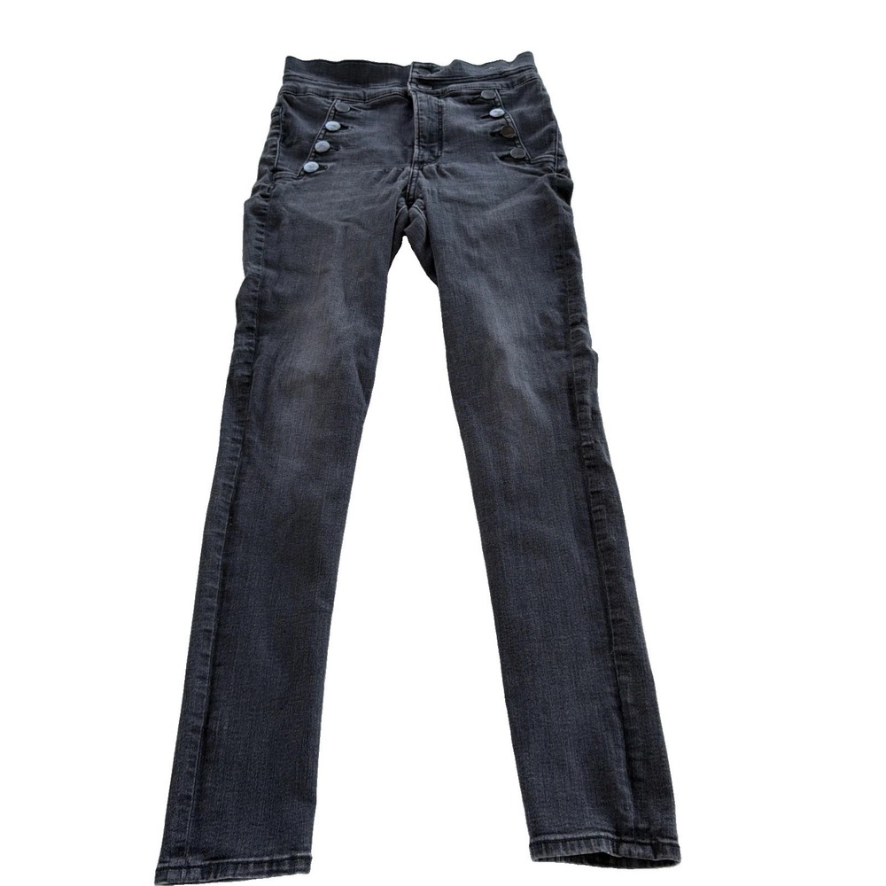 Express Womens Super High Rise Jegging Charcoal Zip Size 4R - Picture 1 of 6